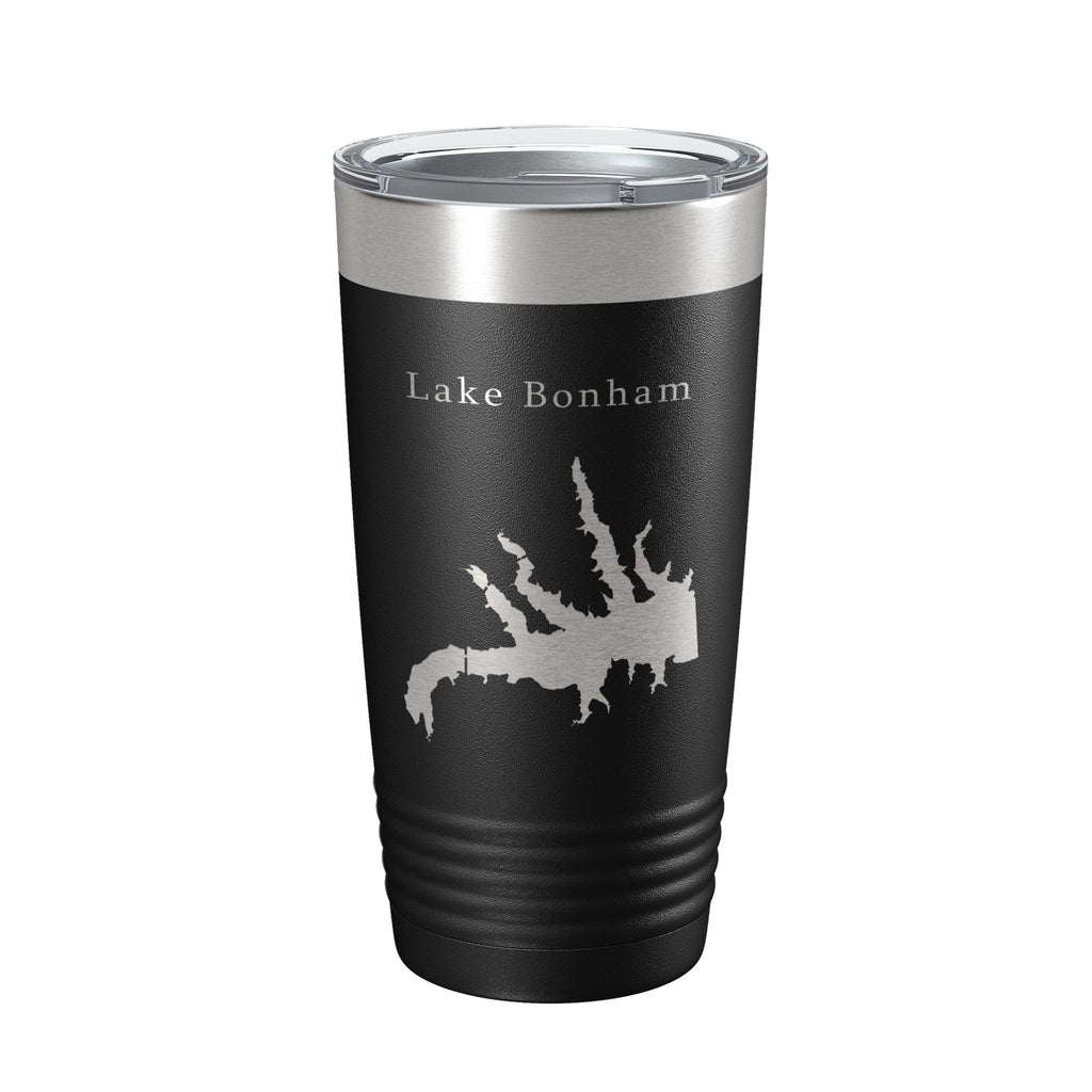 Lake Bonham Map Tumbler Travel Mug Insulated Laser Engraved Coffee Cup Texas 20 oz