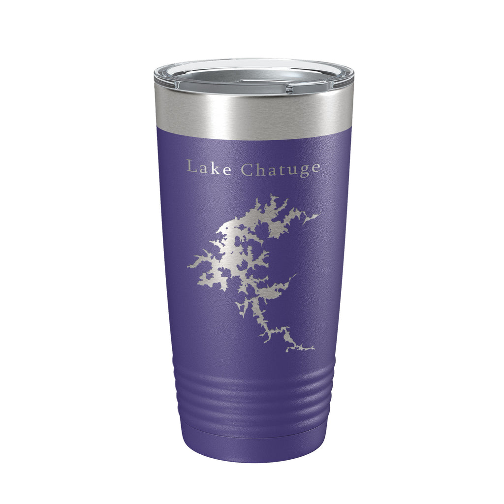 Lake Chatuge Map Tumbler Travel Mug Insulated Laser Engraved Coffee Cup Georgia North Carolina 20 oz