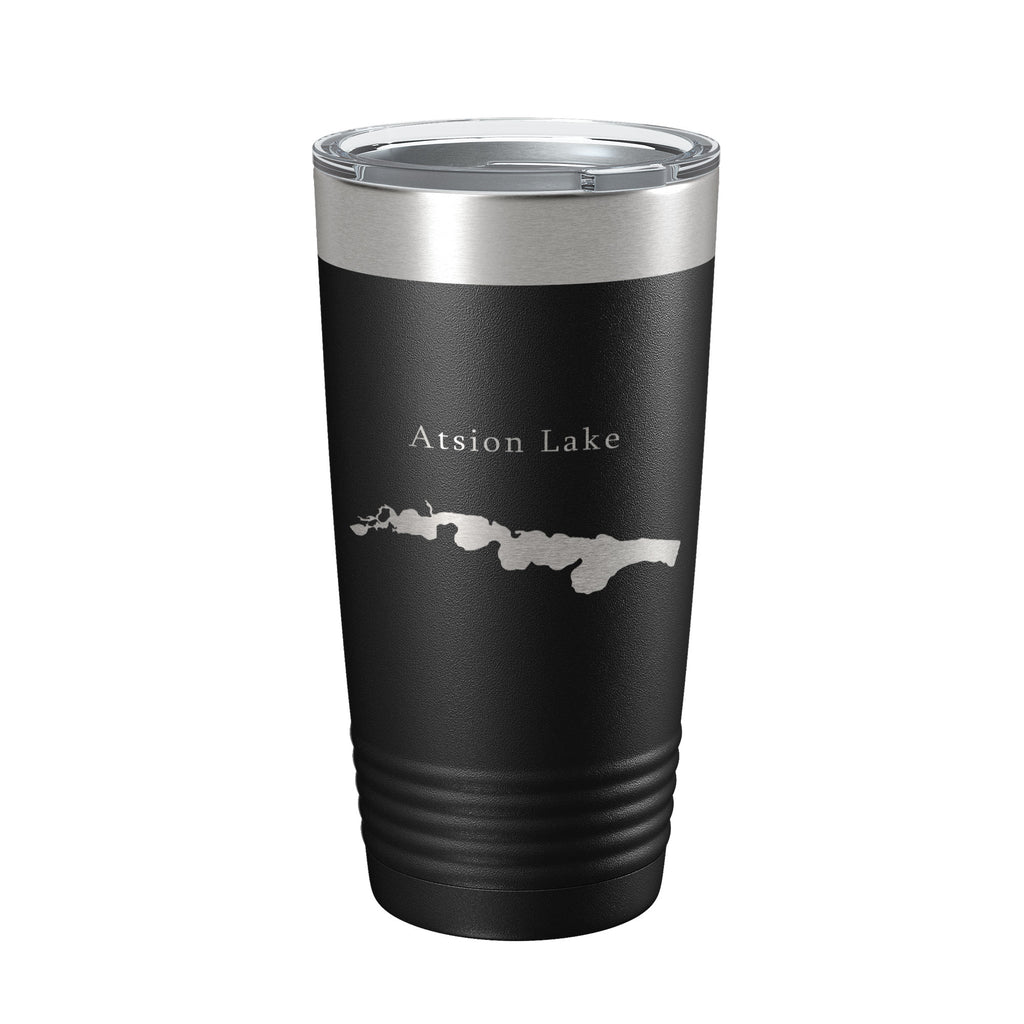 Atsion Lake Map Tumbler Travel Mug Insulated Laser Engraved Coffee Cup New Jersey 20 oz