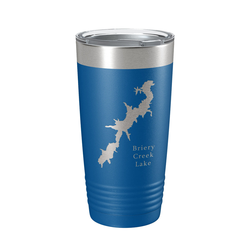 Briery Creek Lake Map Tumbler Travel Mug Insulated Laser Engraved Coffee Cup Virginia 20 oz