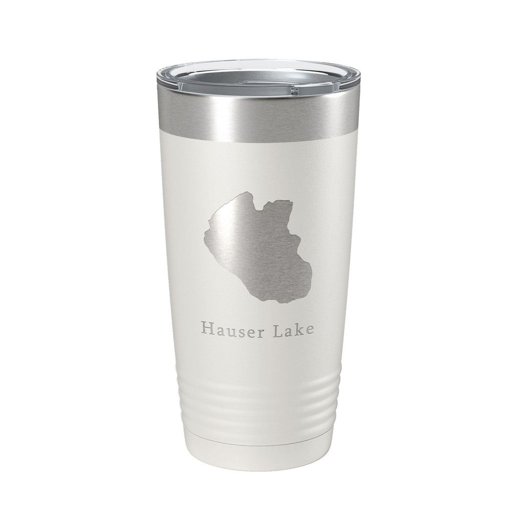 Hauser Lake Map Tumbler Travel Mug Insulated Laser Engraved Coffee Cup Idaho 20 oz