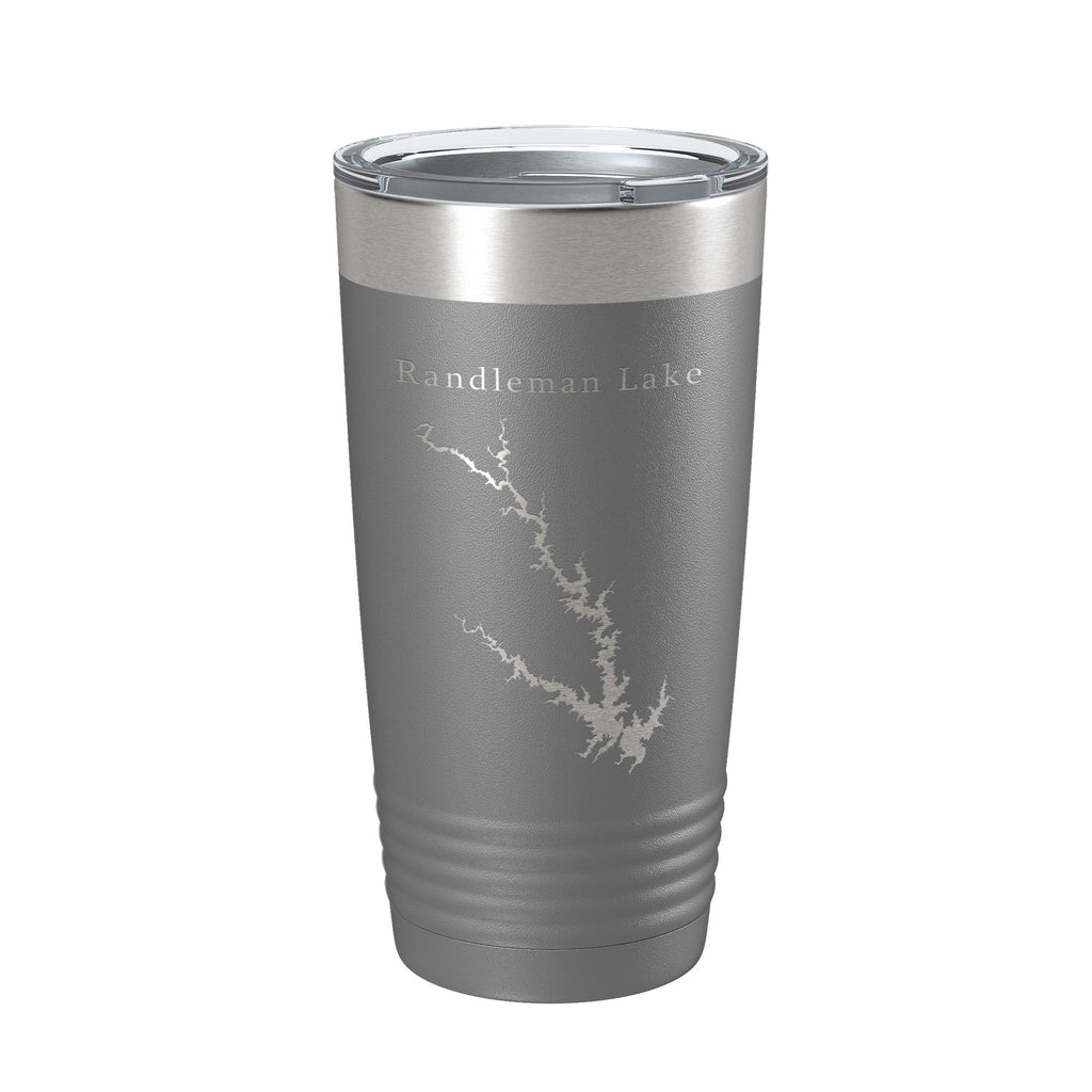 Randleman Lake Map Tumbler Travel Mug Insulated Laser Engraved Coffee Cup North Carolina 20 oz