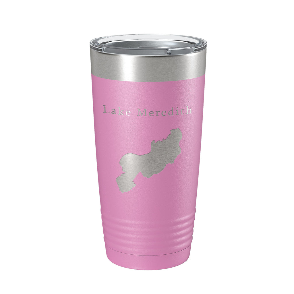 Lake Meredith Map Tumbler Travel Mug Insulated Laser Engraved Coffee Cup Colorado 20 oz