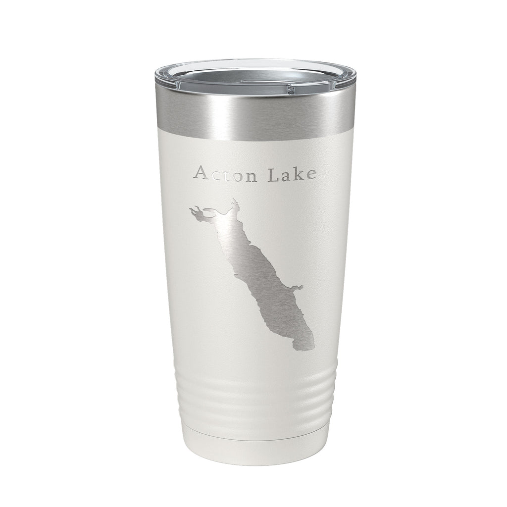 Acton Lake Hueston Woods Map Tumbler Travel Mug Insulated Laser Engraved Coffee Cup Ohio 20 oz