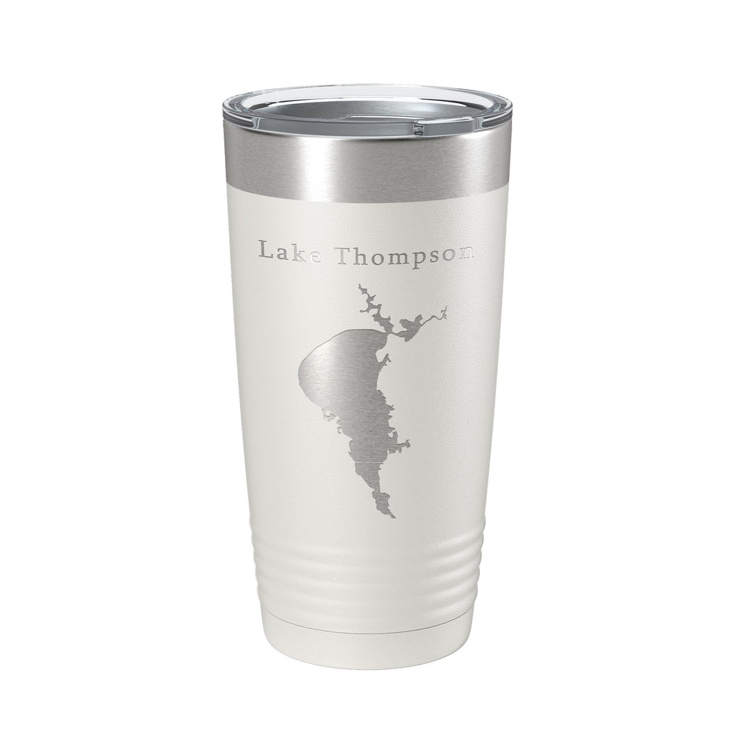 Lake Thompson Map Tumbler Travel Mug Insulated Laser Engraved Coffee Cup South Dakota 20 oz