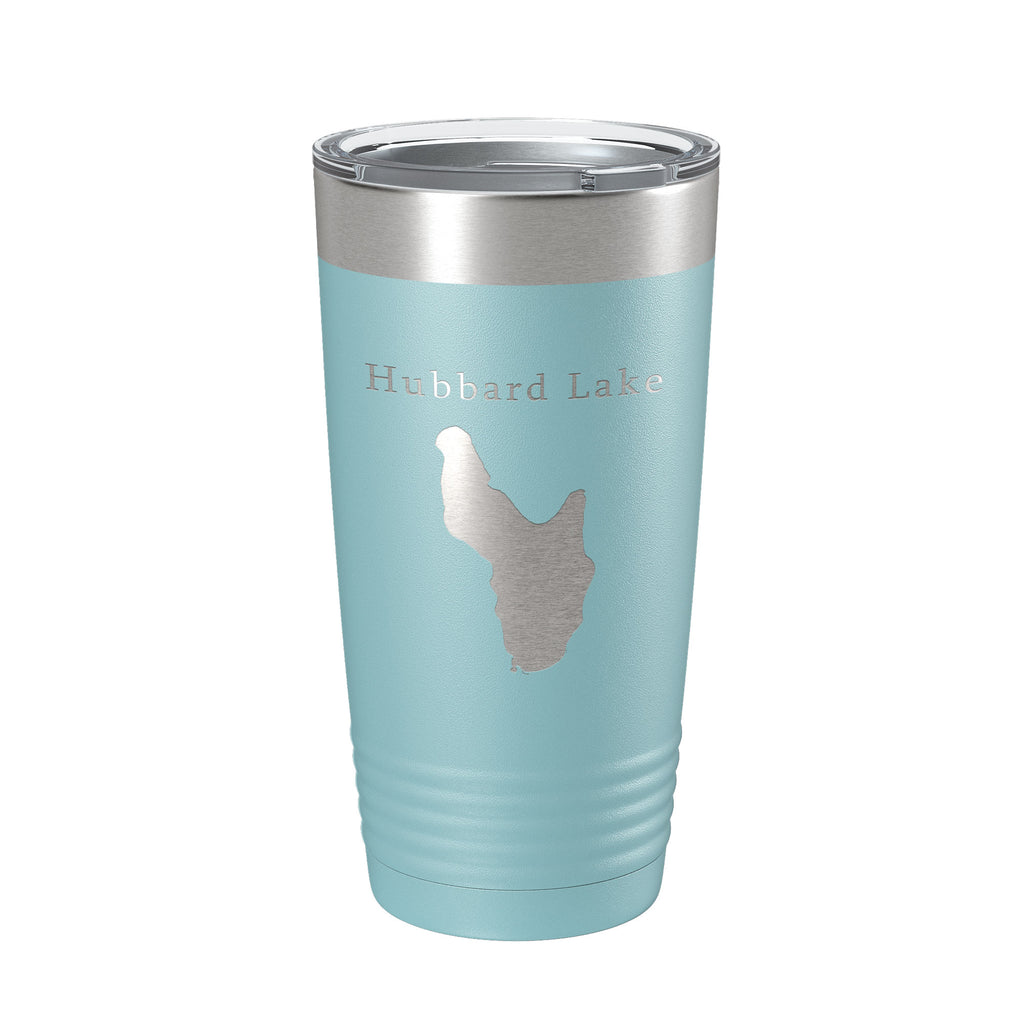 Hubbard Lake Map Tumbler Travel Mug Insulated Laser Engraved Coffee Cup Michigan 20 oz