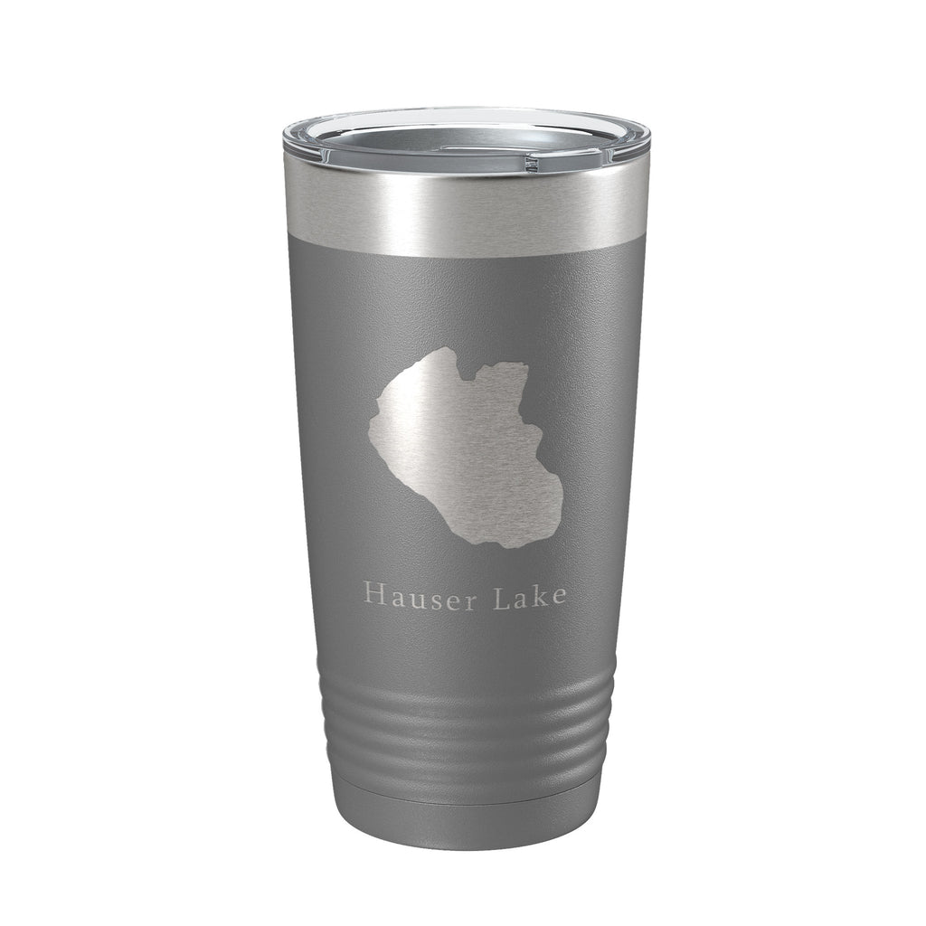 Hauser Lake Map Tumbler Travel Mug Insulated Laser Engraved Coffee Cup Idaho 20 oz