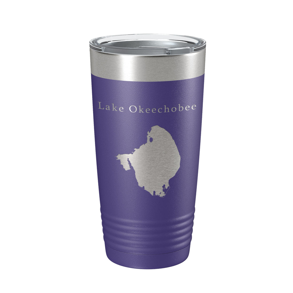 Lake Okeechobee Map Tumbler Travel Mug Insulated Laser Engraved Coffee Cup Florida 20 oz