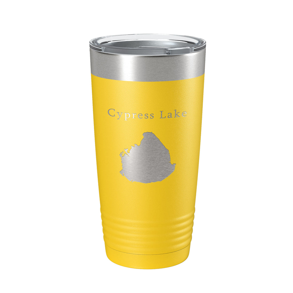 Cypress Lake Map Tumbler Travel Mug Insulated Laser Engraved Coffee Cup Kissimmee Orlando Florida 20 oz