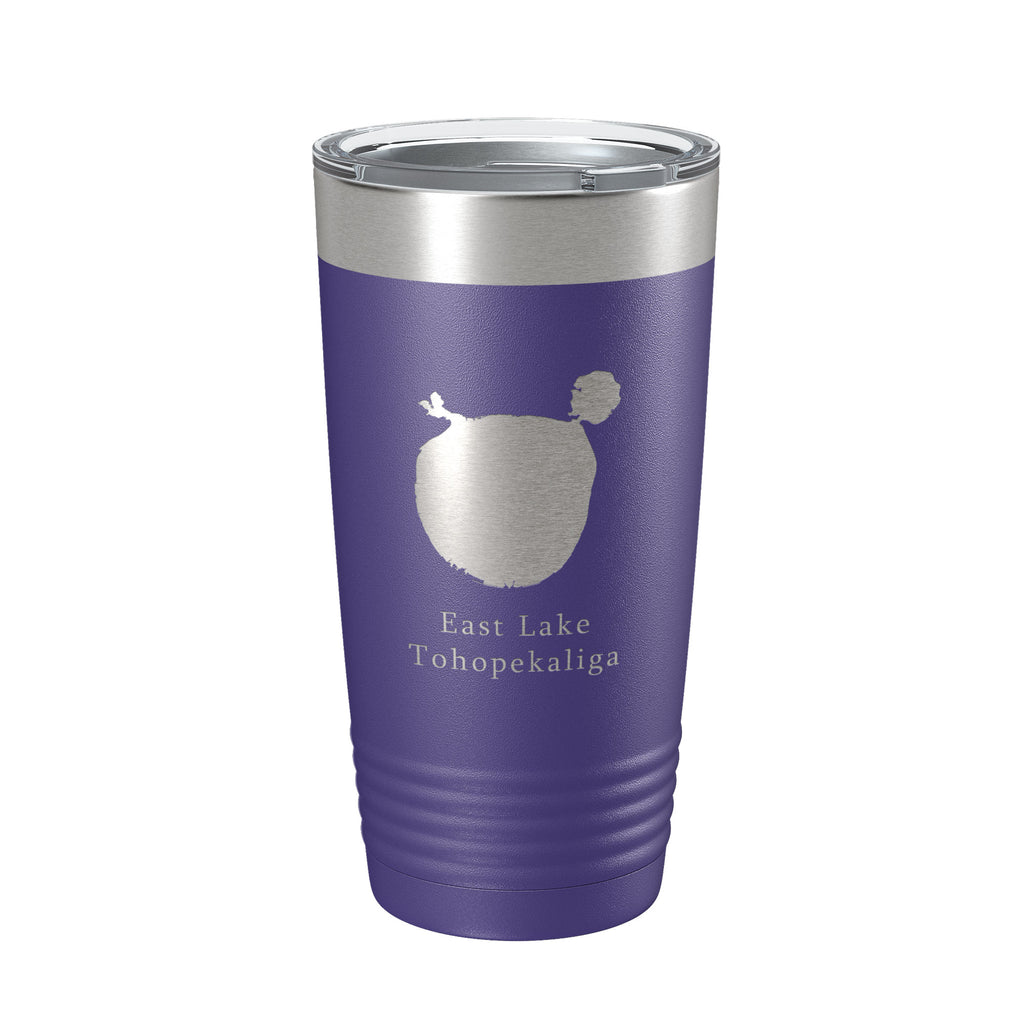 East Lake Tohopekaliga Map Tumbler Travel Mug Insulated Laser Engraved Coffee Cup Florida 20 oz