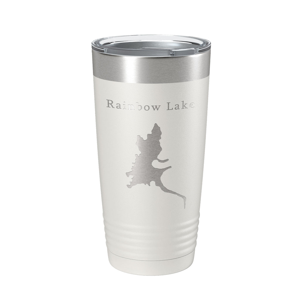 Rainbow Lake Map Tumbler Travel Mug Insulated Laser Engraved Coffee Cup Arizona 20 oz