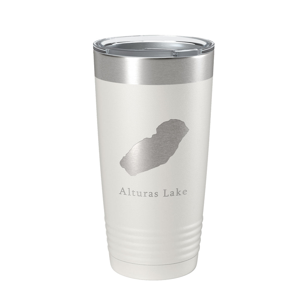 Alturas Lake Map Tumbler Travel Mug Insulated Laser Engraved Coffee Cup Idaho 20 oz