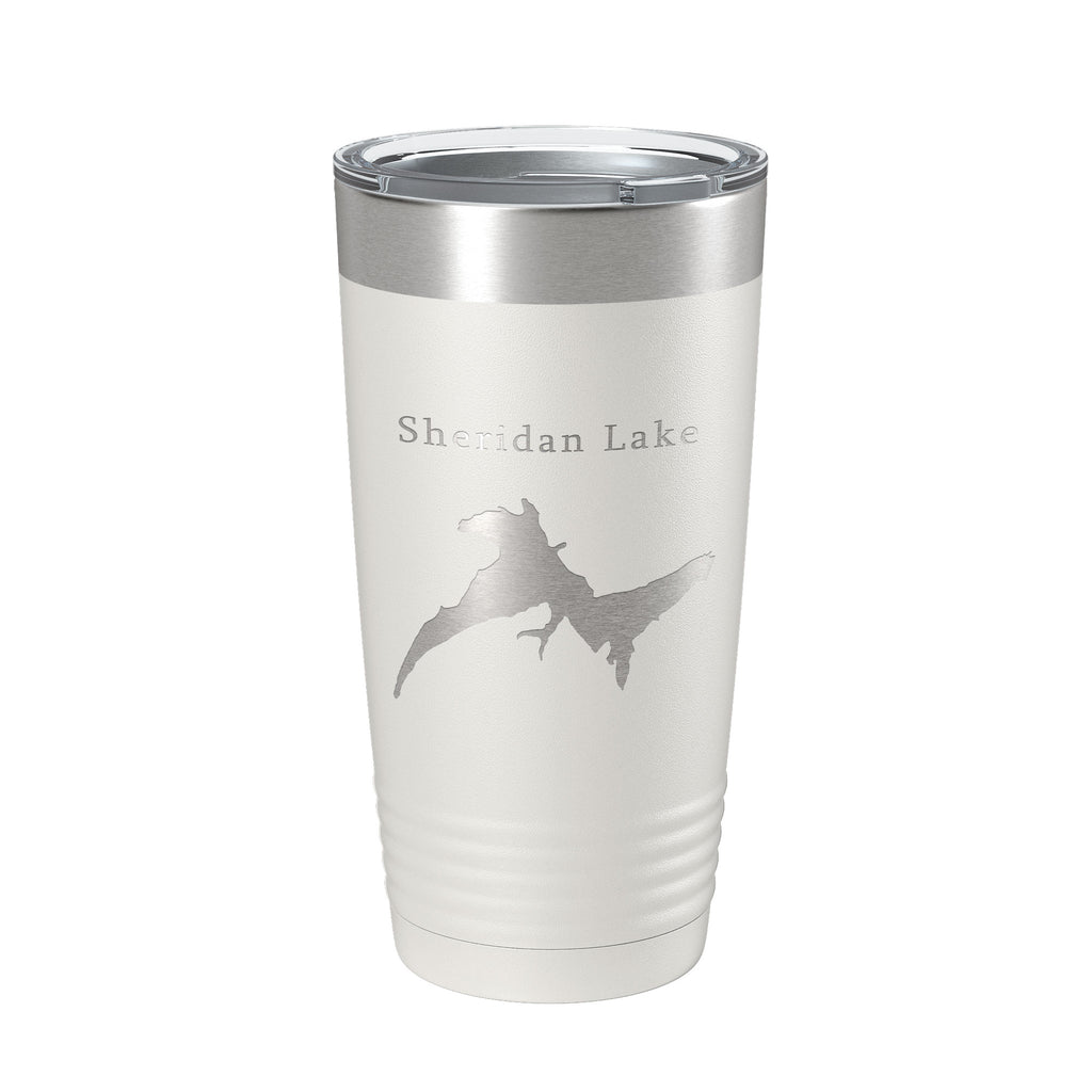 Sheridan Lake Map Tumbler Travel Mug Insulated Laser Engraved Coffee Cup South Dakota 20 oz