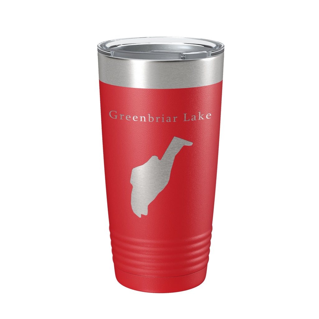 Greenbriar Lake Map Tumbler Travel Mug Insulated Laser Engraved Coffee Cup Maryland 20 oz