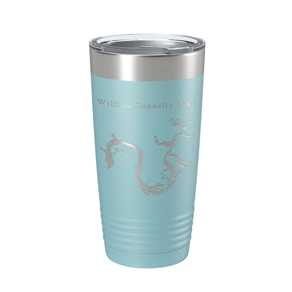 William Bill Dannelly Reservoir Tumbler Lake Map Travel Mug Insulated Laser Engraved Coffee Cup Millers Ferry Alabama 20 oz