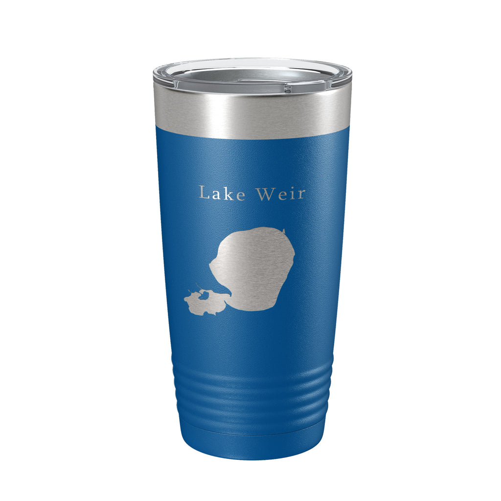 Lake Weir Map Tumbler Travel Mug Insulated Laser Engraved Coffee Cup Florida 20 oz