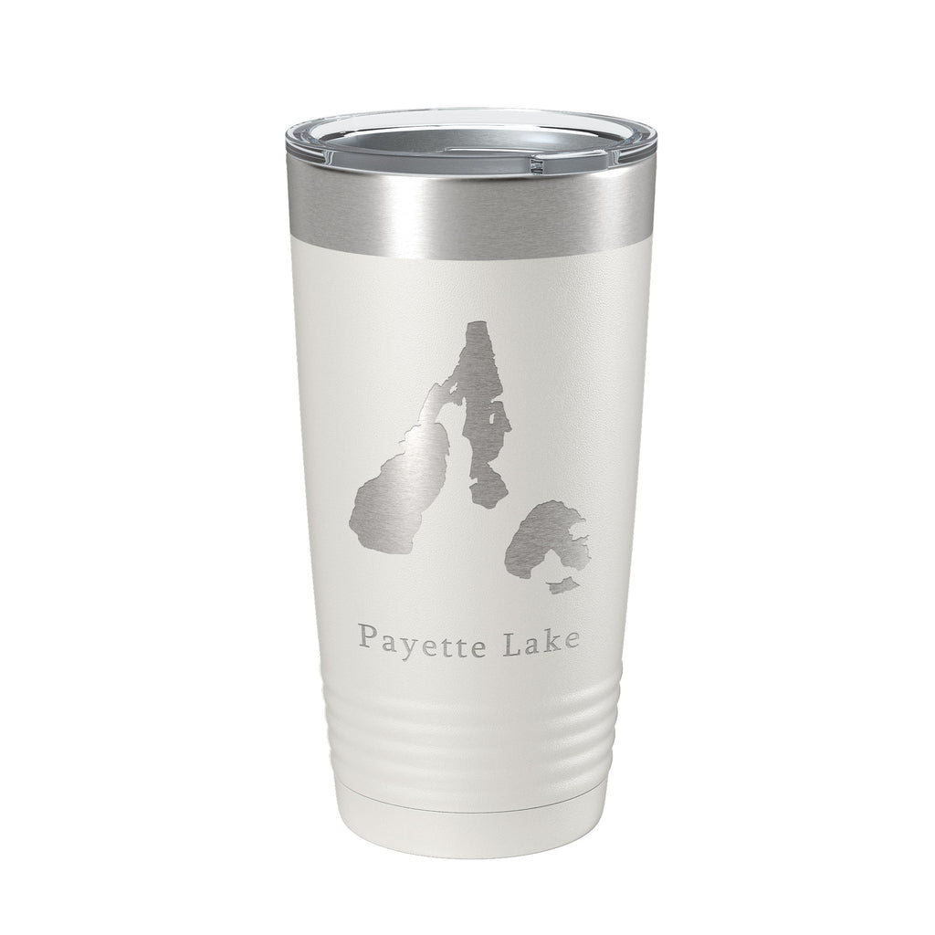 Payette Lake Map Tumbler Travel Mug Insulated Laser Engraved Coffee Cup Idaho 20 oz