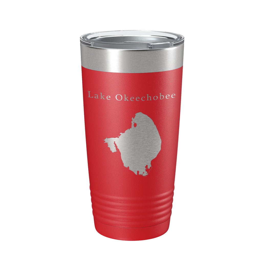 Lake Okeechobee Map Tumbler Travel Mug Insulated Laser Engraved Coffee Cup Florida 20 oz