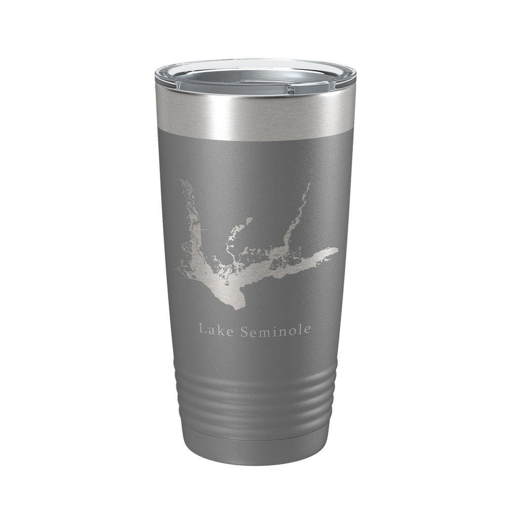 Lake Seminole Map Tumbler Travel Mug Insulated Laser Engraved Coffee Cup Georgia Florida 20 oz