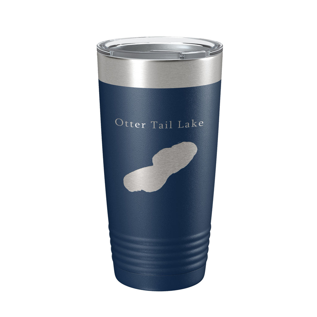 Otter Tail Lake Map Tumbler Travel Mug Insulated Laser Engraved Coffee Cup Minnesota 20 oz