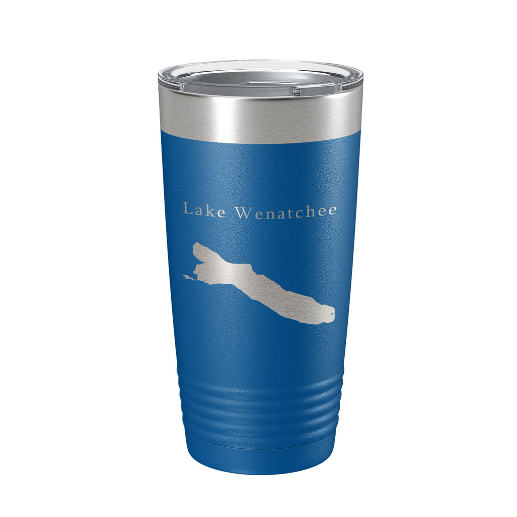 Lake Wenatchee Map Tumbler Travel Mug Insulated Laser Engraved Coffee Cup Washington 20 oz