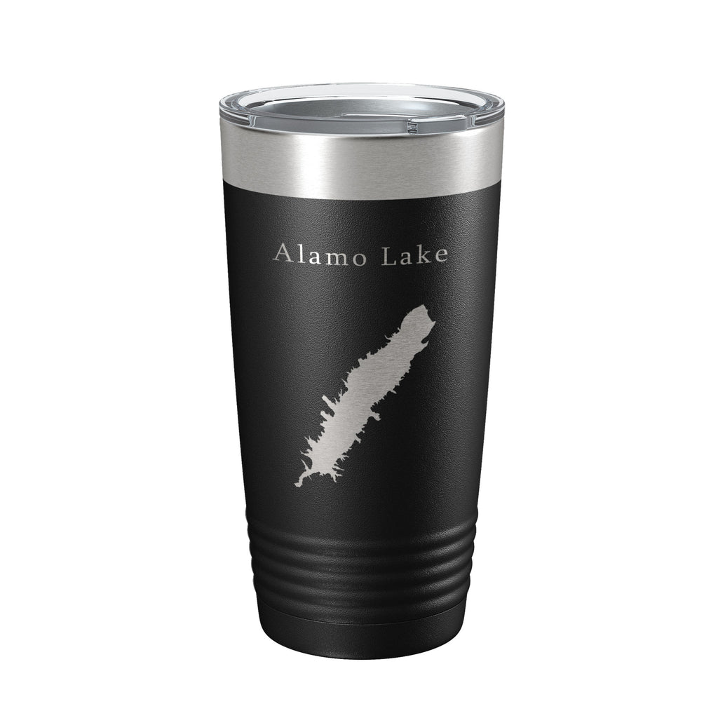 Alamo Lake Map Tumbler Travel Mug Insulated Laser Engraved Coffee Cup Arizona 20 oz