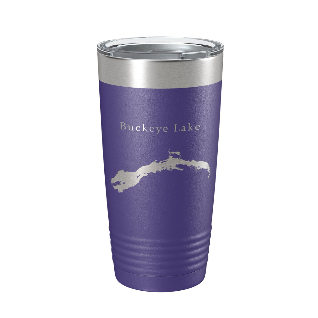 Buckeye Lake Map Tumbler Travel Mug Insulated Laser Engraved Coffee Cup Ohio 20 oz