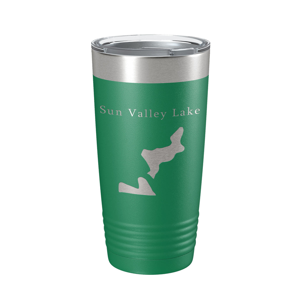 Sun Valley Lake Map Tumbler Travel Mug Insulated Laser Engraved Coffee Cup Colorado 20 oz