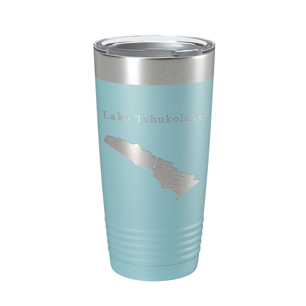 Lake Tchukolako Map Tumbler Travel Mug Insulated Laser Engraved Coffee Cup Georgia 20 oz