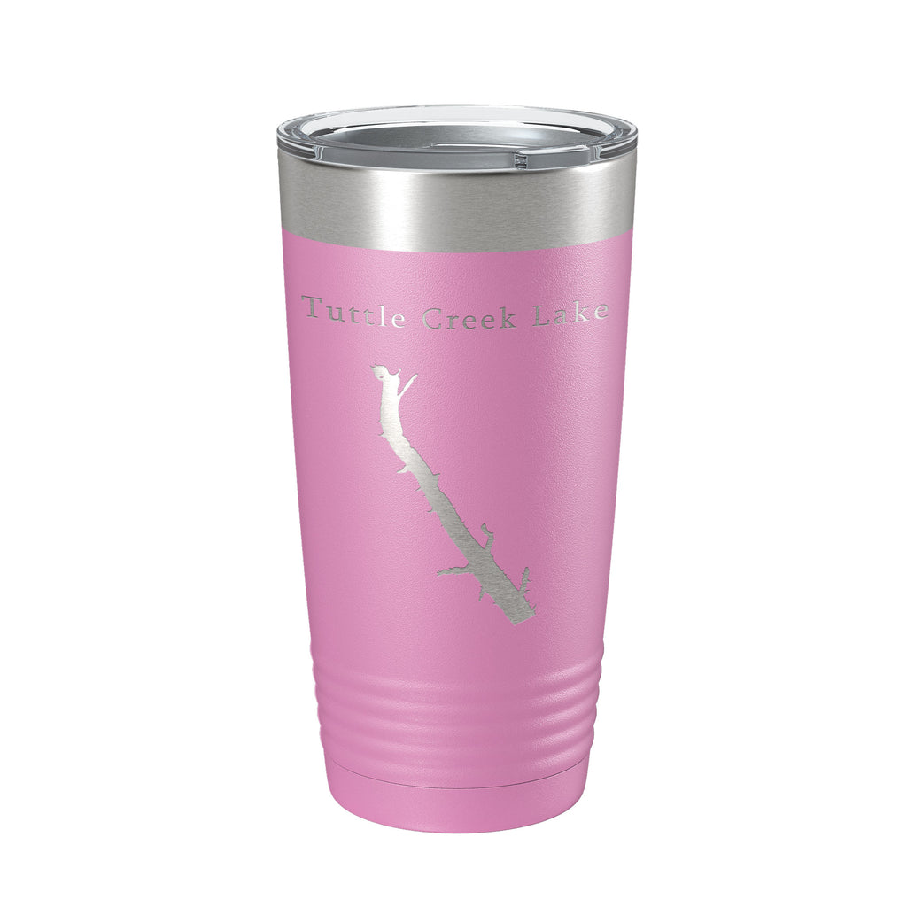 Tuttle Creek Lake Map Tumbler Travel Mug Insulated Laser Engraved Coffee Cup Kansas 20 oz