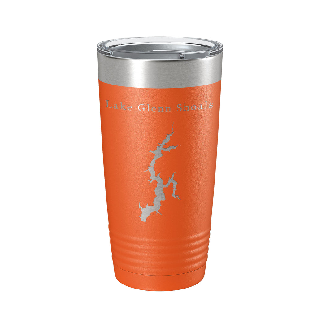 Lake Glenn Shoals Map Tumbler Travel Mug Insulated Laser Engraved Coffee Cup Illinois 20 oz