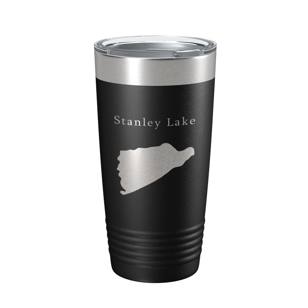 Stanley Lake Map Tumbler Travel Mug Insulated Laser Engraved Coffee Cup Idaho 20 oz