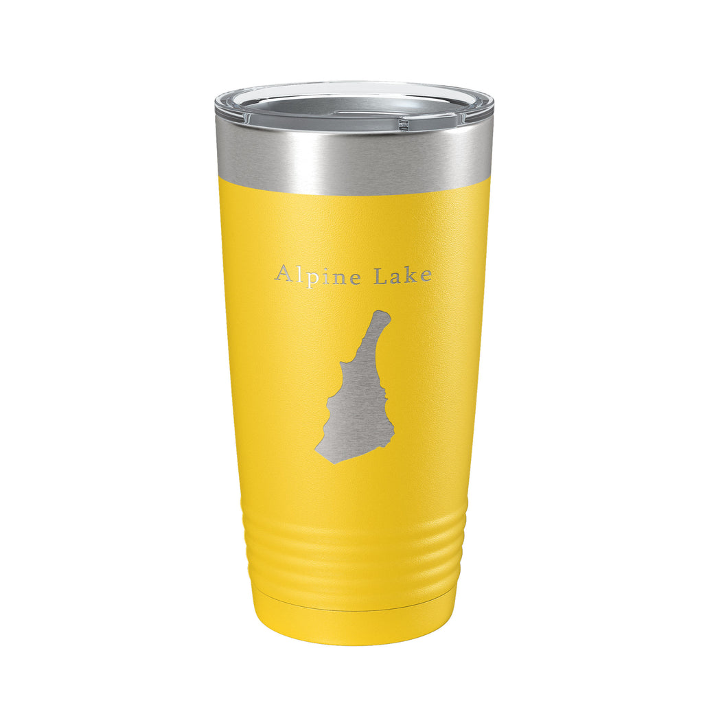 Alpine Lake Hull's Map Tumbler Travel Mug Insulated Laser Engraved Coffee Cup West Virginia 20 oz