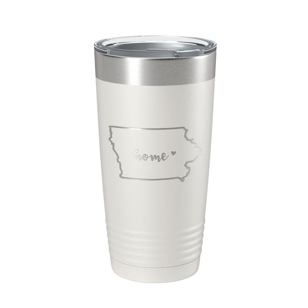 Iowa Tumbler Home State Travel Mug Insulated Laser Engraved Map Coffee Cup 20 oz