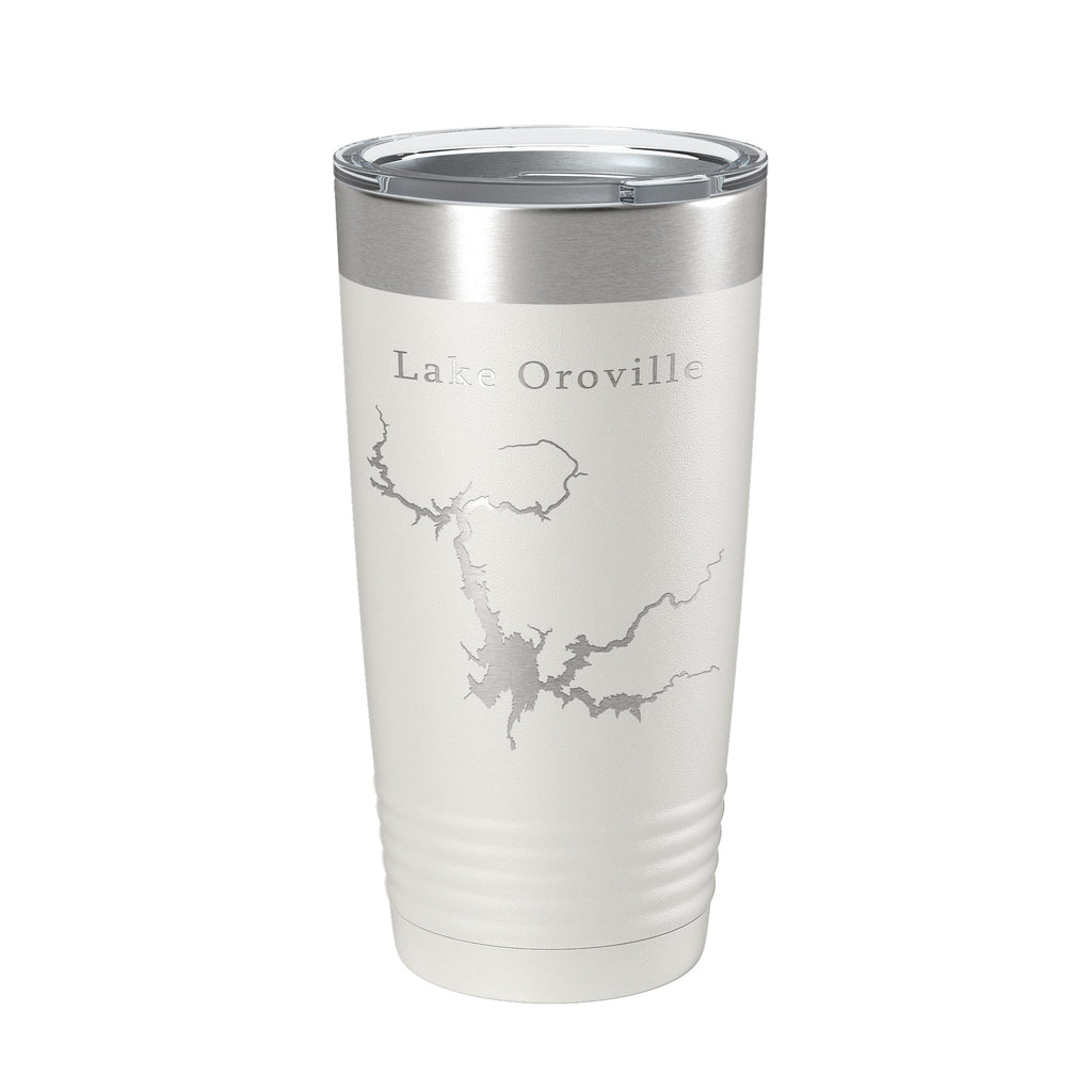 Lake Oroville Map Tumbler Travel Mug Insulated Laser Engraved Coffee Cup California 20 oz