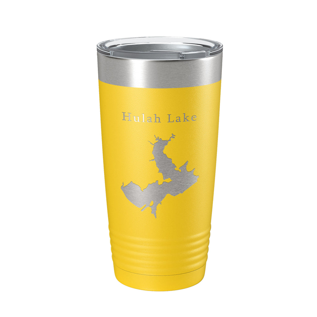 Hulah Lake Map Tumbler Travel Mug Insulated Laser Engraved Coffee Cup Oklahoma 20 oz