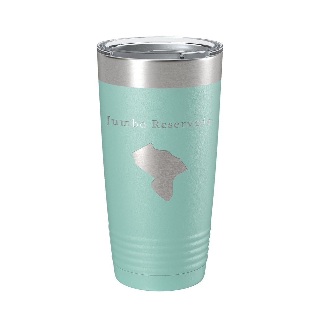 Jumbo Reservoir Tumbler Lake Map Travel Mug Insulated Laser Engraved Coffee Cup Colorado 20 oz