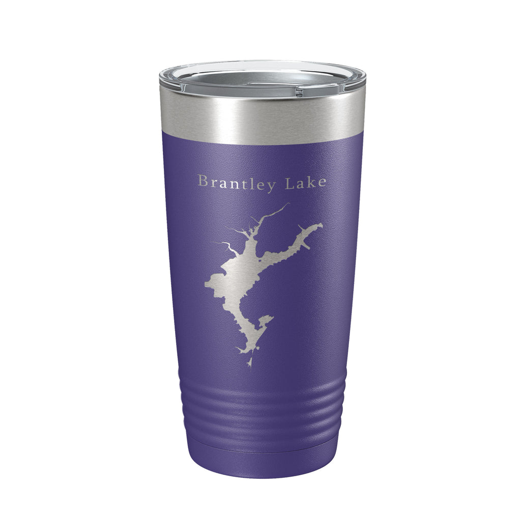 Brantley Lake Map Tumbler Travel Mug Insulated Laser Engraved Coffee Cup New Mexico 20 oz