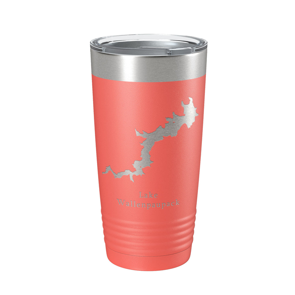 Lake Wallenpaupack Map Tumbler Travel Mug Insulated Laser Engraved Coffee Cup Pennsylvania 20 oz