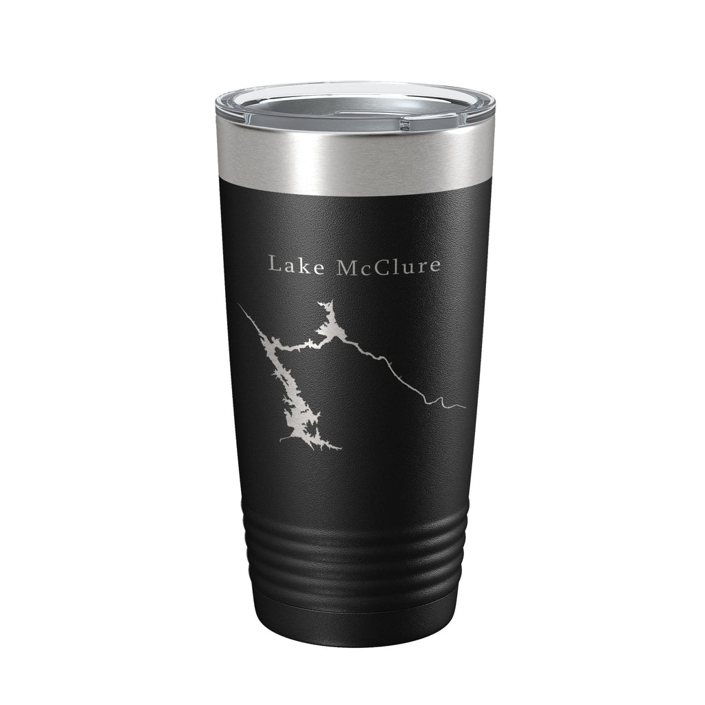 Lake McClure Map Tumbler Travel Mug Insulated Laser Engraved Coffee Cup California 20 oz