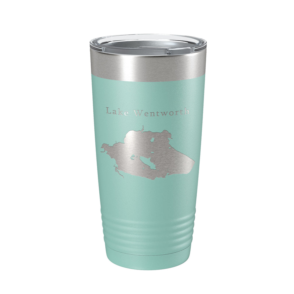 Lake Wentworth Map Tumbler Travel Mug Insulated Laser Engraved Coffee Cup New Hampshire 20 oz