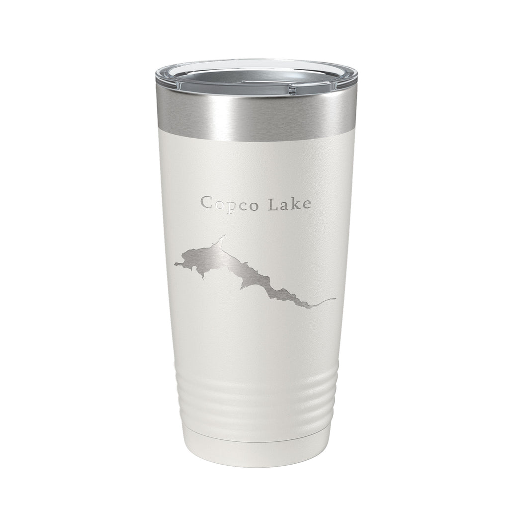 Copco Lake Map Tumbler Travel Mug Insulated Laser Engraved Coffee Cup California 20 oz