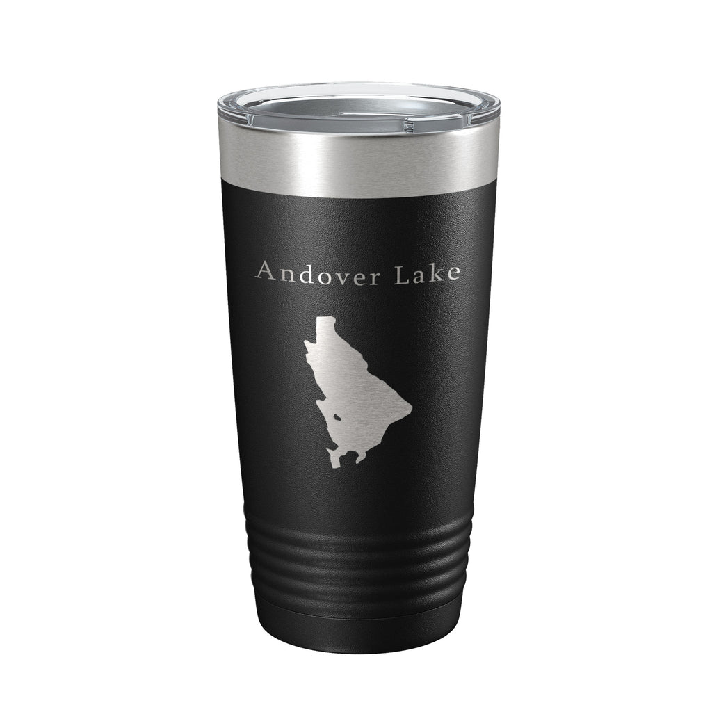 Andover Lake Map Tumbler Travel Mug Insulated Laser Engraved Coffee Cup Connecticut 20 oz