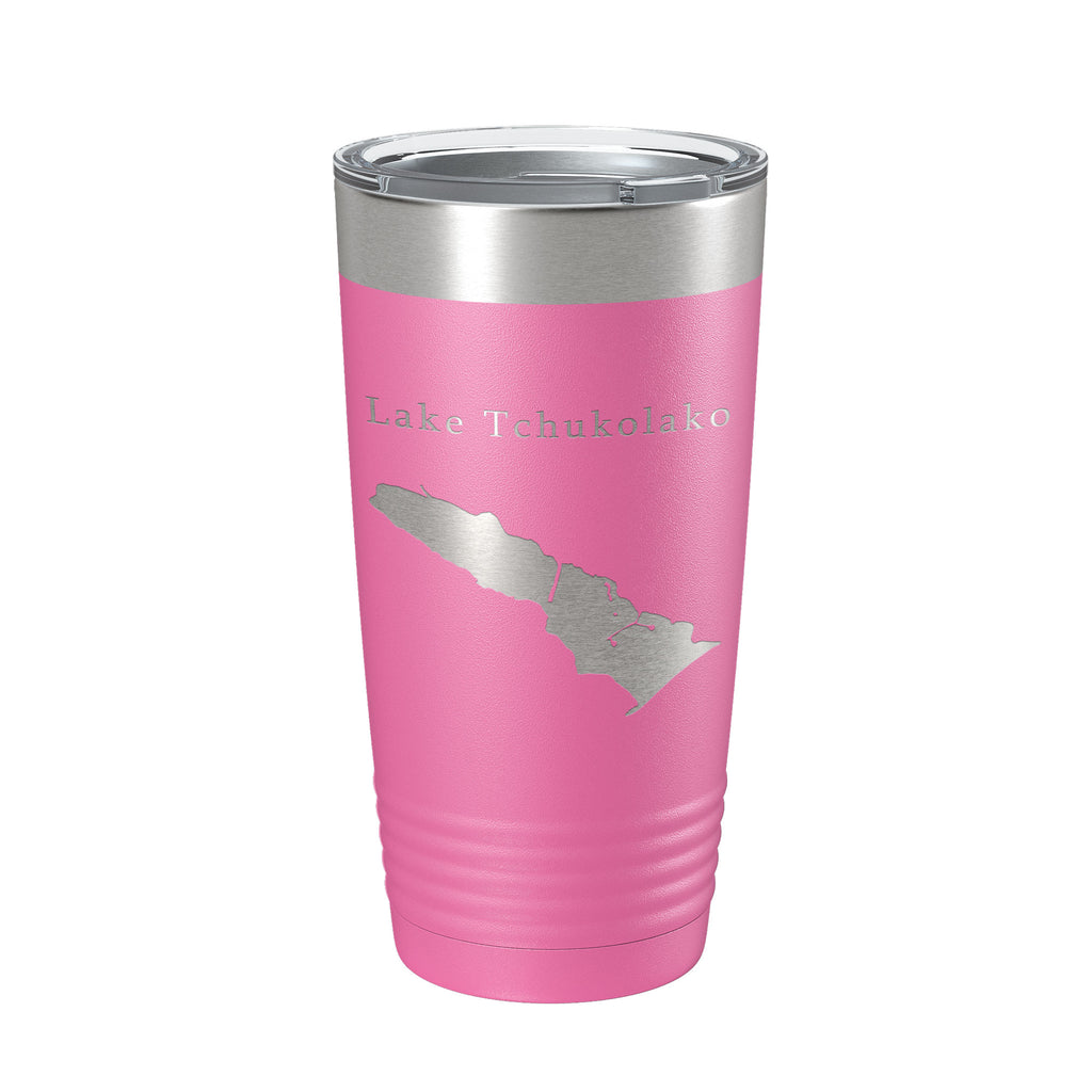 Lake Tchukolako Map Tumbler Travel Mug Insulated Laser Engraved Coffee Cup Georgia 20 oz