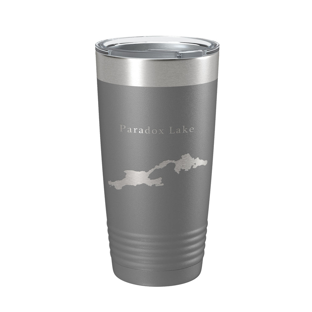 Paradox Lake Map Tumbler Travel Mug Insulated Laser Engraved Coffee Cup New York 20 oz