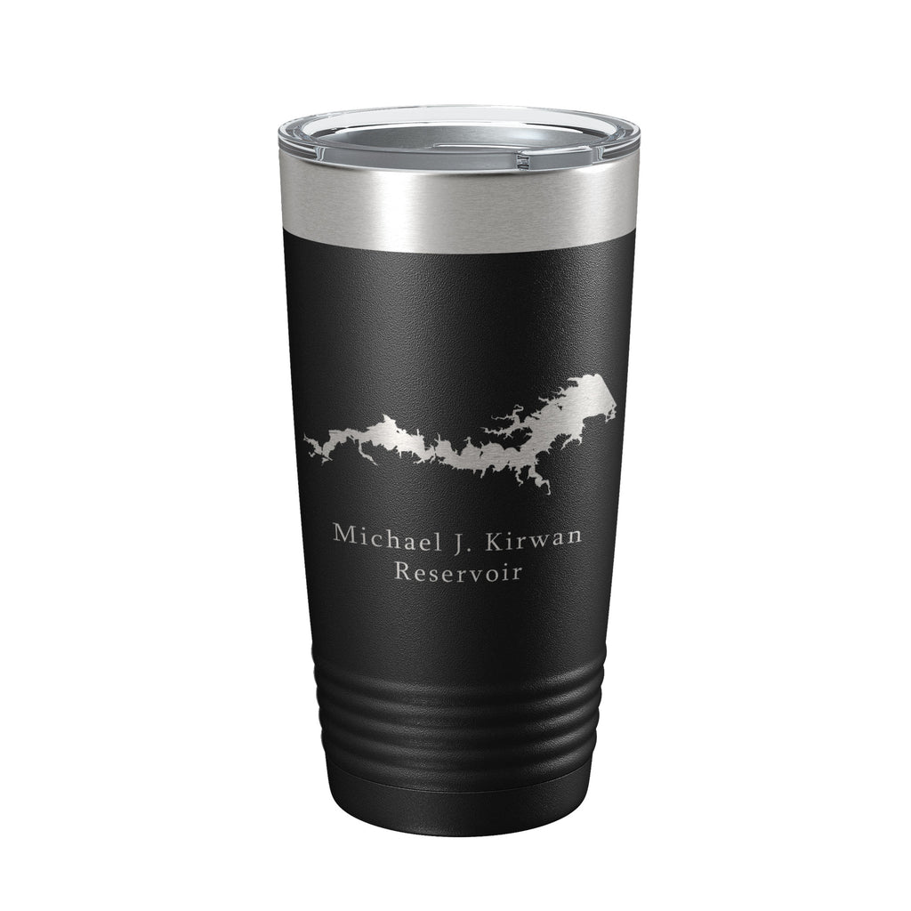 Michael J. Kirwan Reservoir Tumbler Lake Map Travel Mug Insulated Laser Engraved Coffee Cup Ohio 20 oz