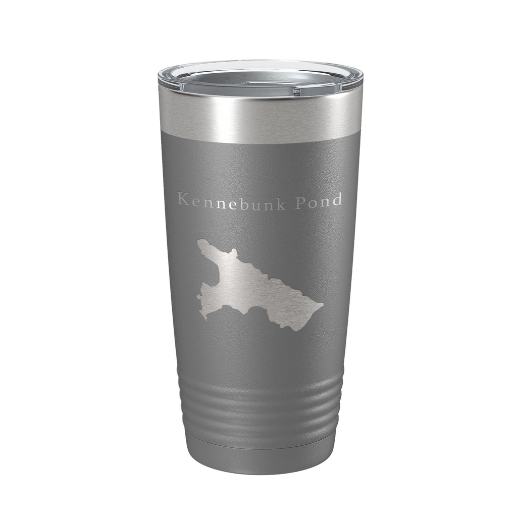 Kennebunk Pond Tumbler Lake Map Travel Mug Insulated Laser Engraved Coffee Cup Maine 20 oz