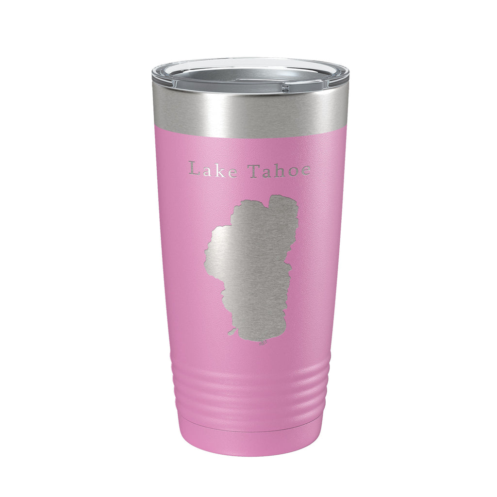 Lake Tahoe Map Tumbler Travel Mug Insulated Laser Engraved Coffee Cup California Nevada 20 oz