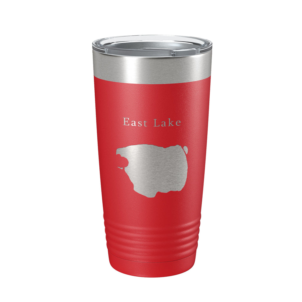 East Lake Map Tumbler Travel Mug Insulated Laser Engraved Coffee Cup Oregon 20 oz