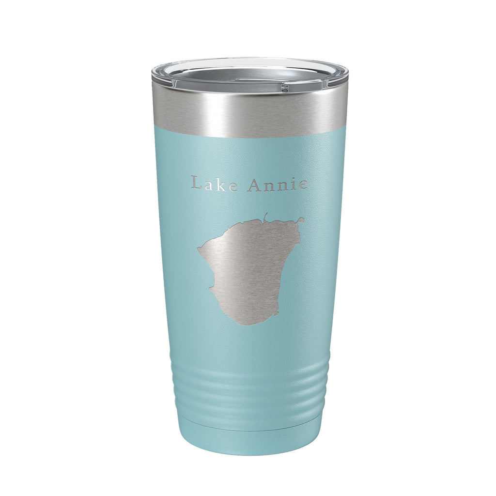 Lake Annie Map Tumbler Travel Mug Insulated Laser Engraved Coffee Cup Florida 20 oz